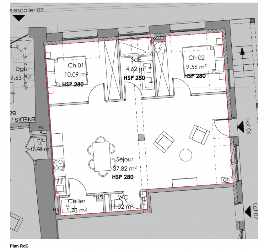 Plan du lot