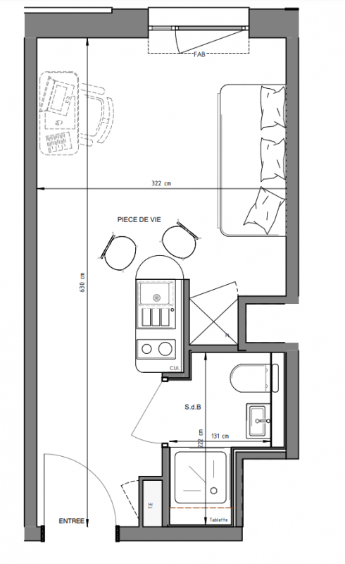 Studio 127 LILLE METROPOLE à Faches-Thumesnil, vue 2