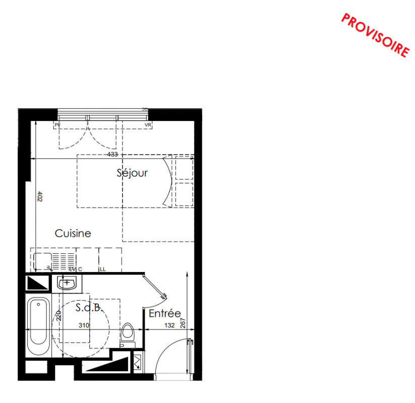 Studio à Ozoir-la-Ferrière, Avenue 34
