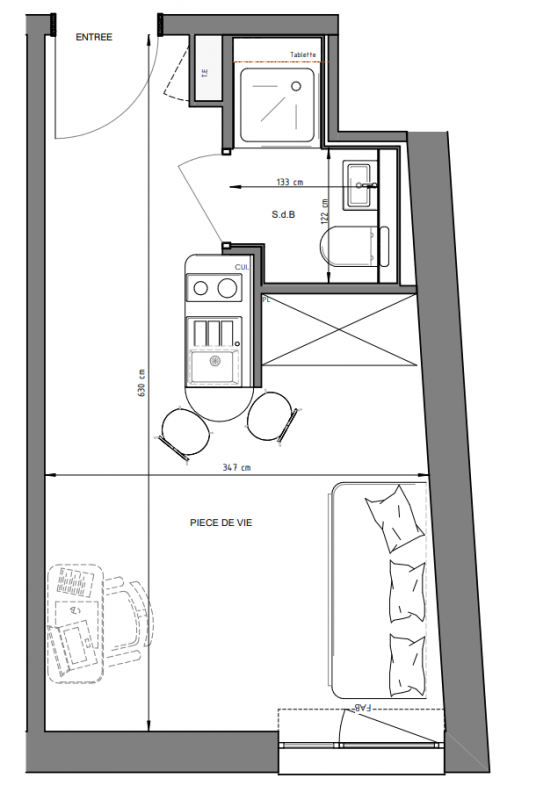 Studio à Faches-Thumesnil, Studio 127 LILLE METROPOLE
