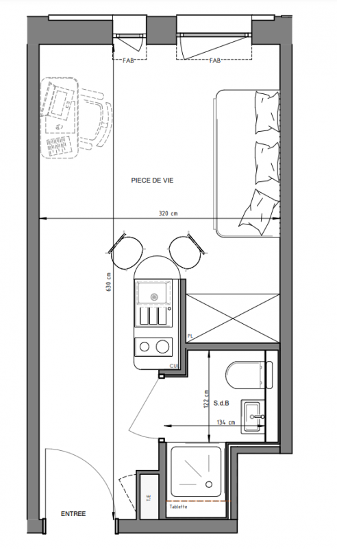 Studio à Faches-Thumesnil, Studio 127 LILLE METROPOLE