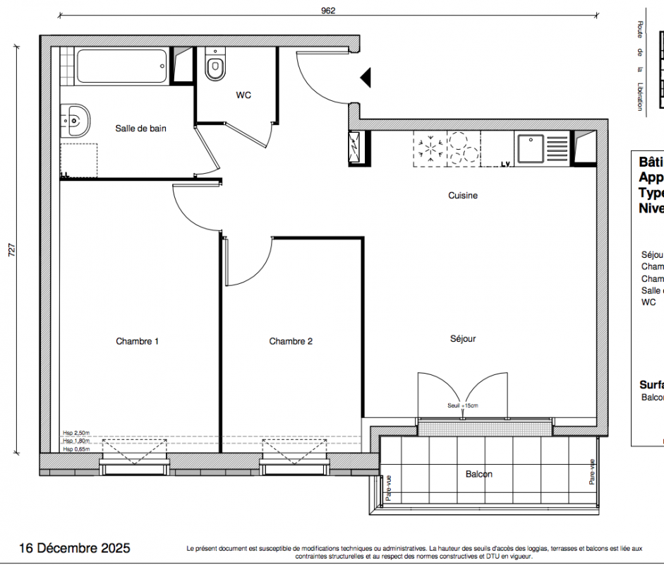 Plan du lot