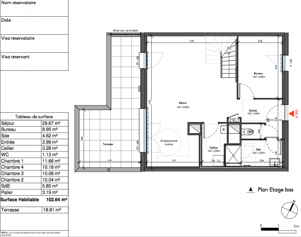 Plan du lot