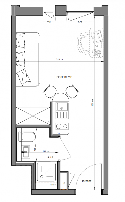 Studio à Faches-Thumesnil, Studio 127 LILLE METROPOLE