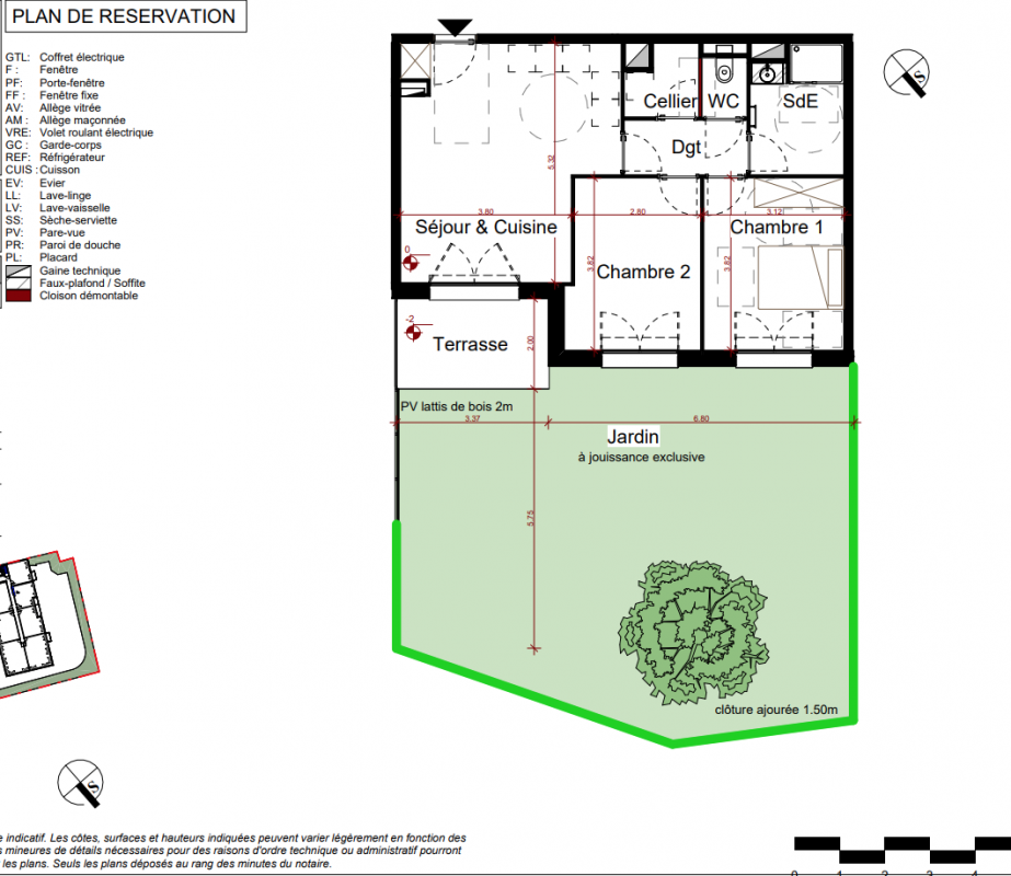 Plan du lot