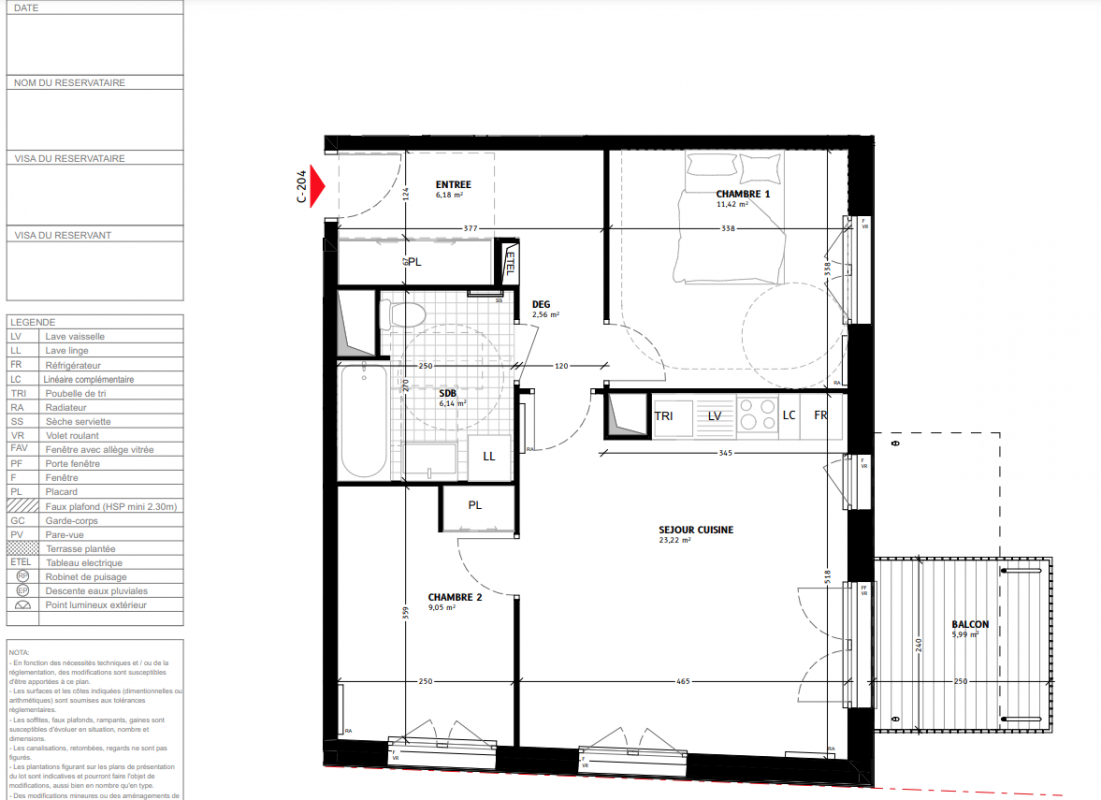 Plan du lot