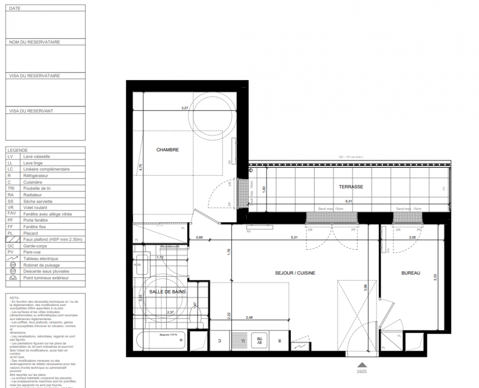Plan du lot