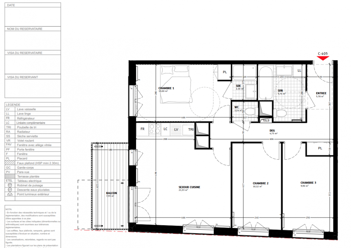 Plan du lot